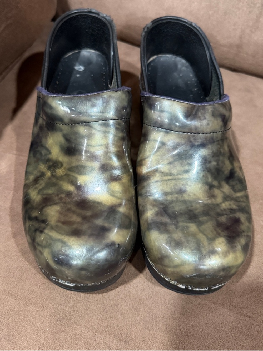 Dansko Professional Marbled Patent Leather Clogs - Picture 2 of 8